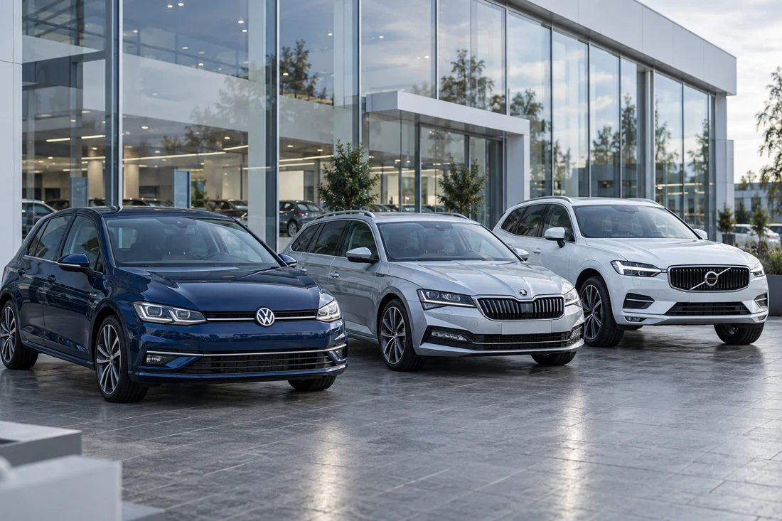 Dealership and cars in stock